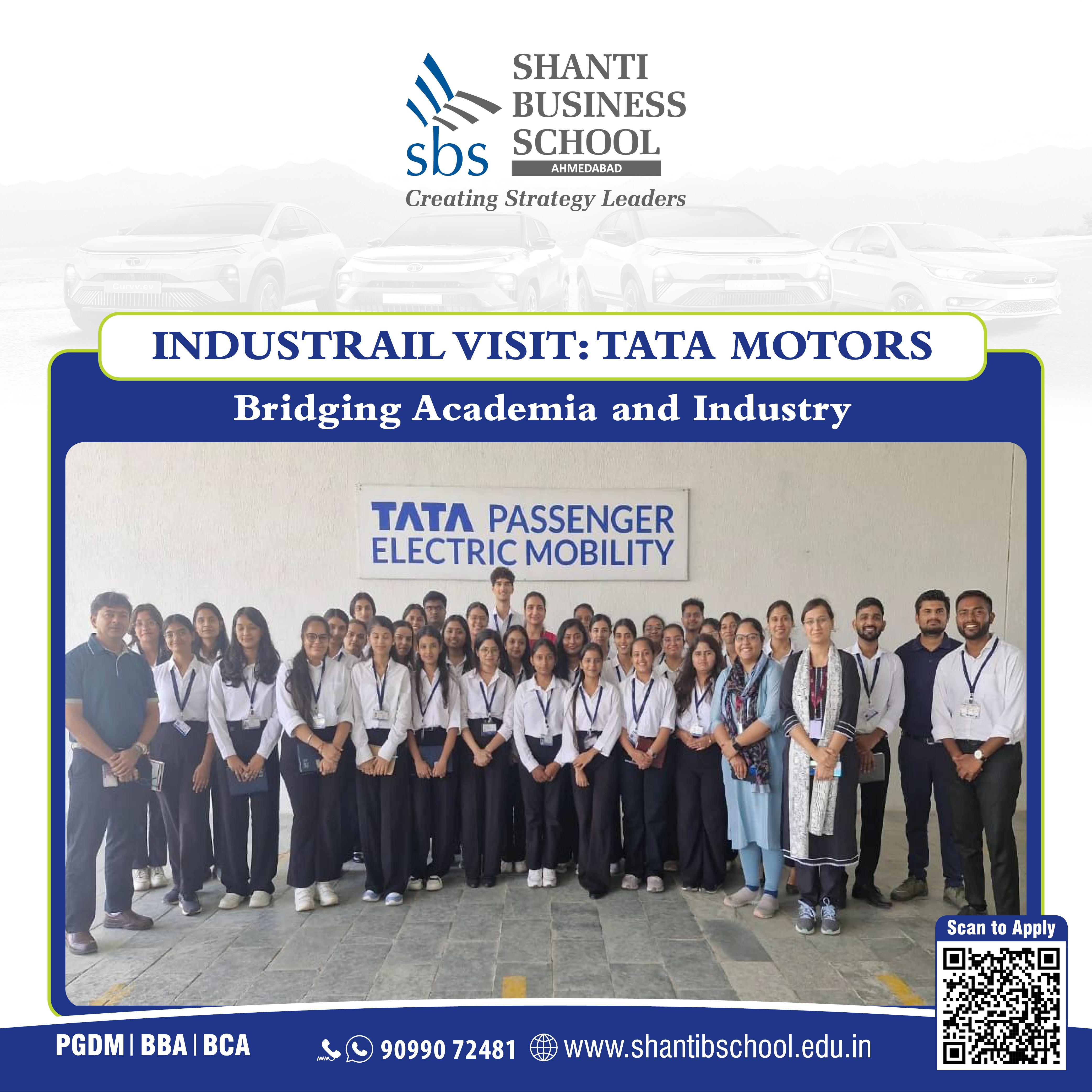 SBS student managers during an industry visit to Tata Motors