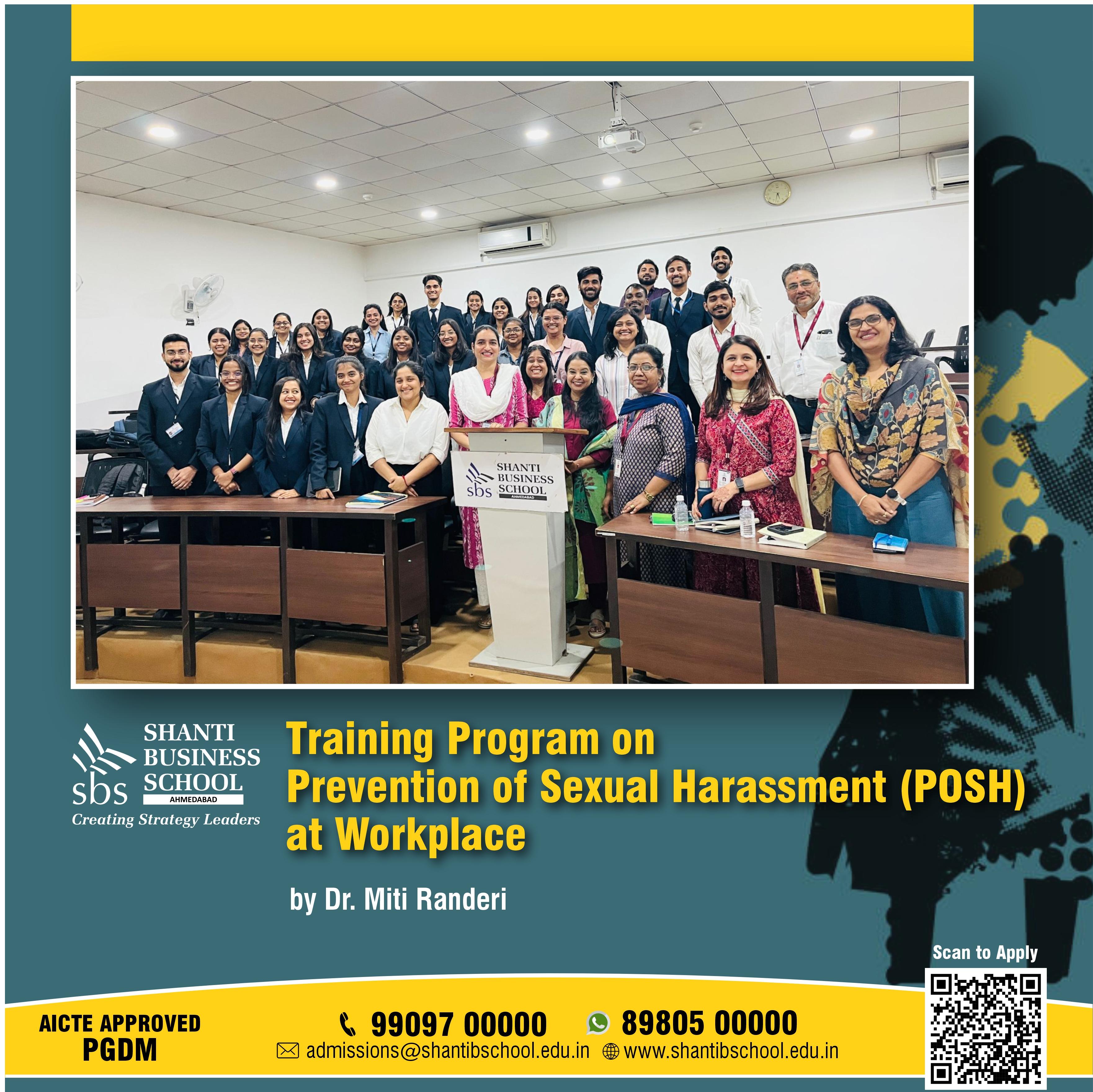 Training Program on Prevention of Sexual Harassment (POSH) at the Workplace